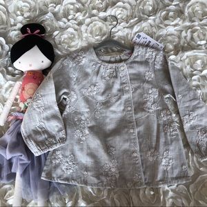 Zara Girl’s Embroidered Blouse Size 2/3